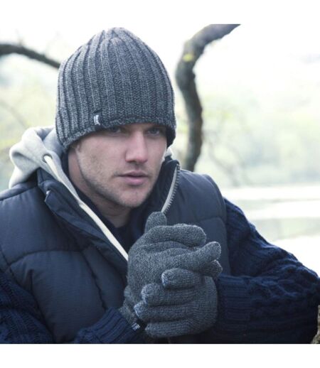 Mens Fleece Lined Thermal Hat & Glove Set for Winter