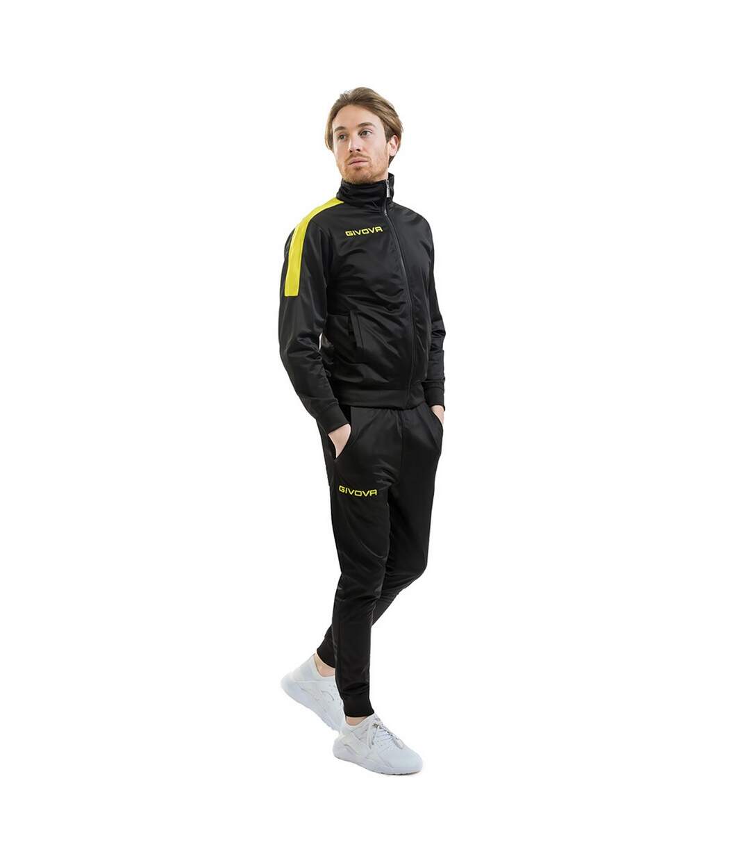 Ensemble De Survêtement Tuta Revolution Homme Noir Jaune Givova-1