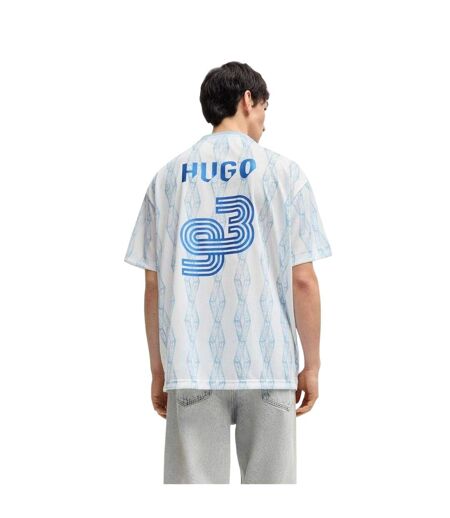 Mens Notbal Diamond Geo Regular T-shirt White Hugo