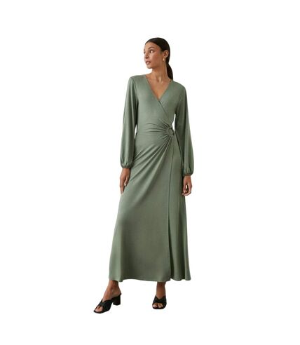 Robe mi-longue femme vert kaki Principles