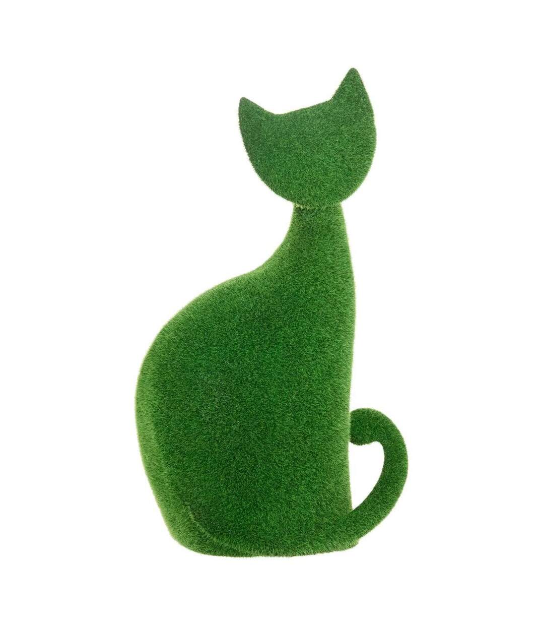 Chat Déco Extérieur Grass 43cm Vert-1
