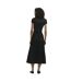 Womens/ladies Tiered Cotton Poplin Maxi Skirt Black Finery-2