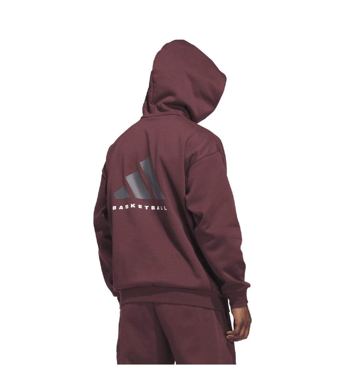 Sweat À Capuche Basket Homme Rouge Adidas-4