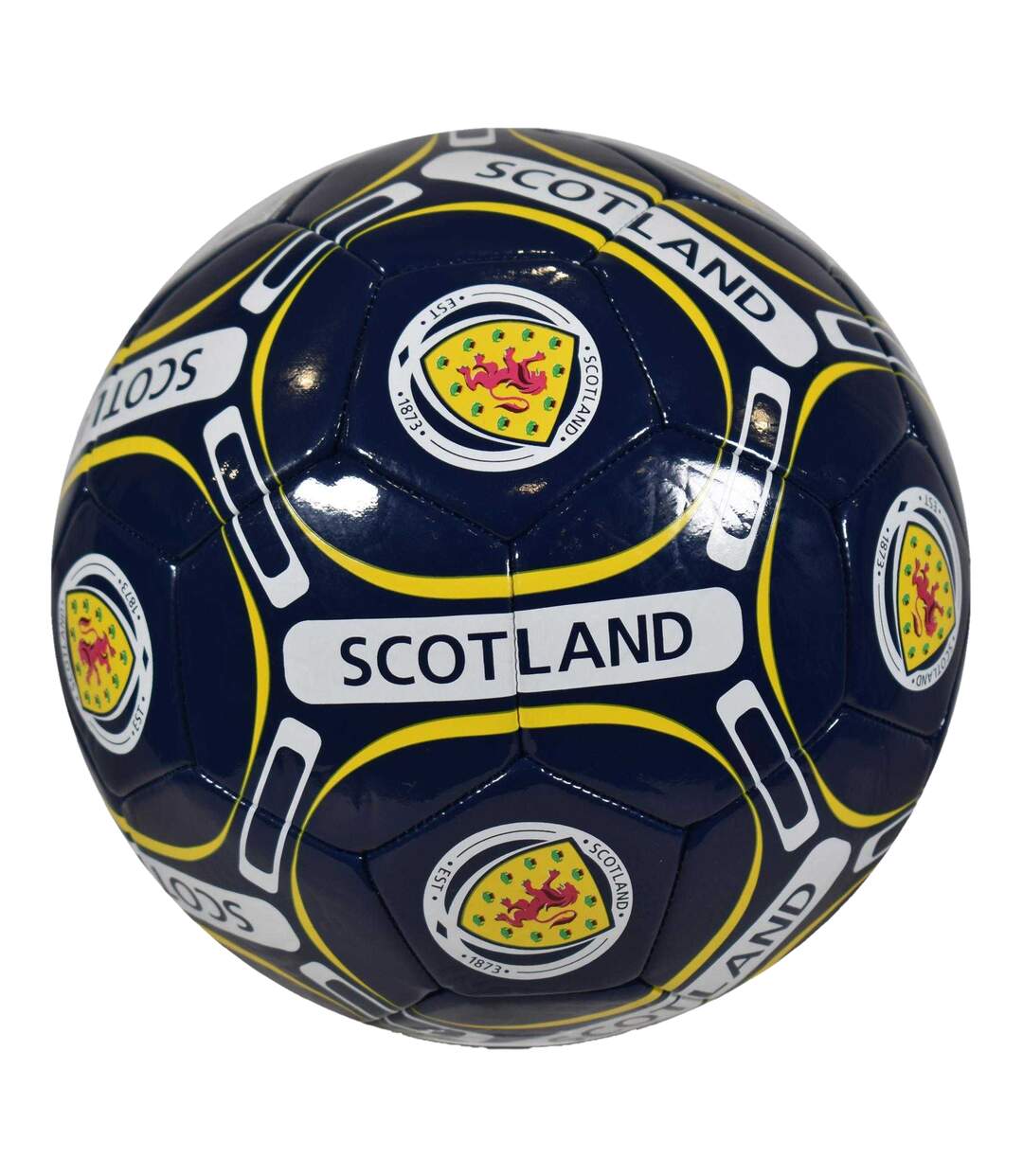 Ballon De Foot Motif/style Emblème Taille 4 Bleu Marine Jaune Blanc Scottish FA-3
