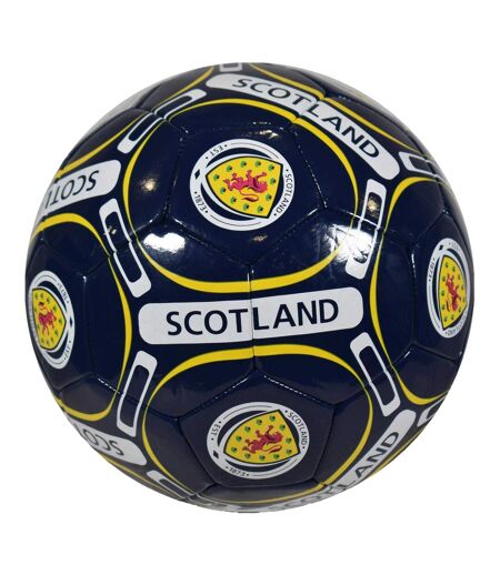 Ballon De Foot Motif/style Emblème Taille 4 Bleu Marine Jaune Blanc Scottish FA