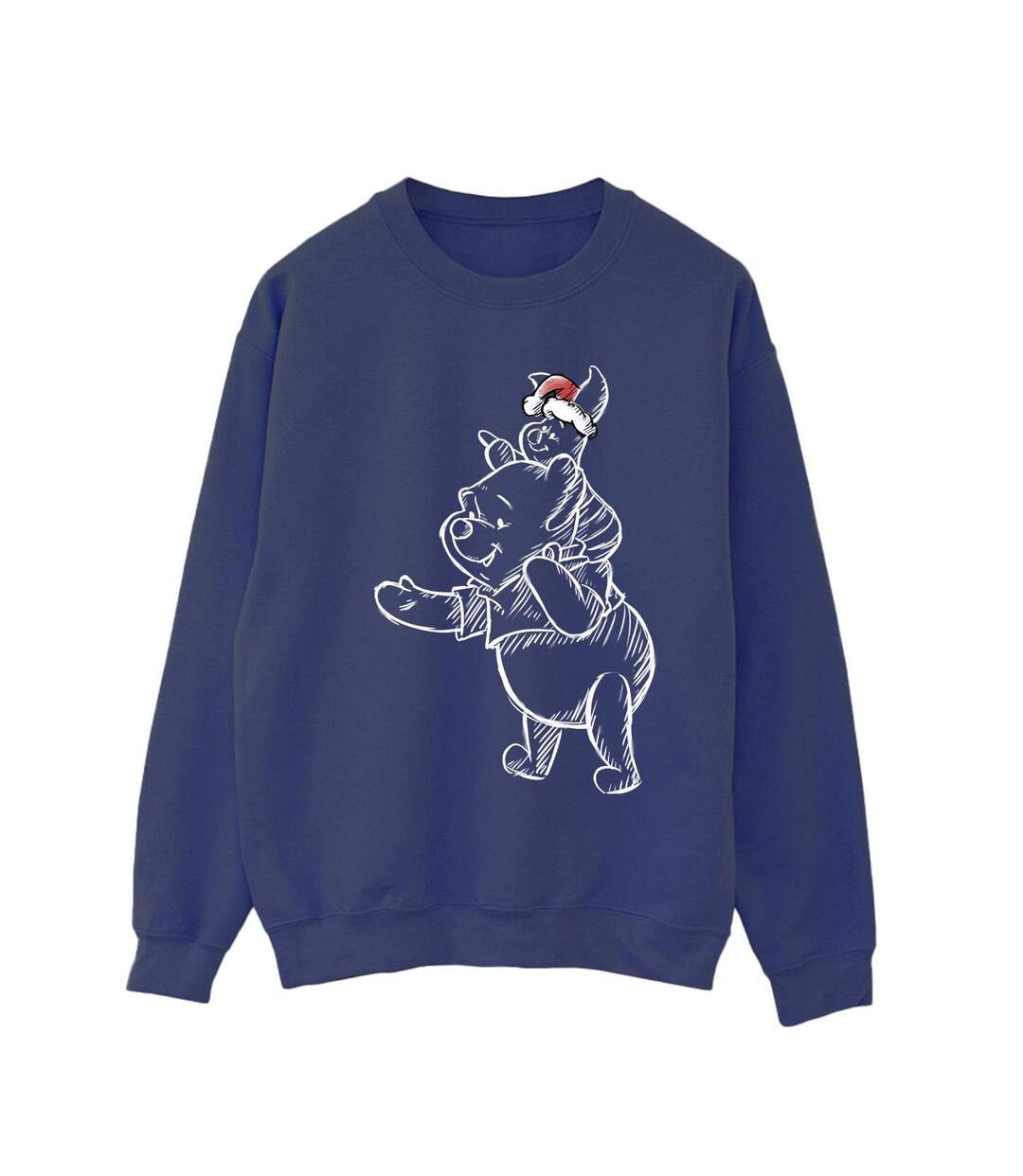 Disney Sweat-shirt de Noël Winnie The Pooh Piglet Womens/Ladies (Bleu marine) - UTBI43028-1
