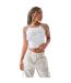 T-shirt Court Motif/style Tricoté Femme Blanc Daisy Street-2