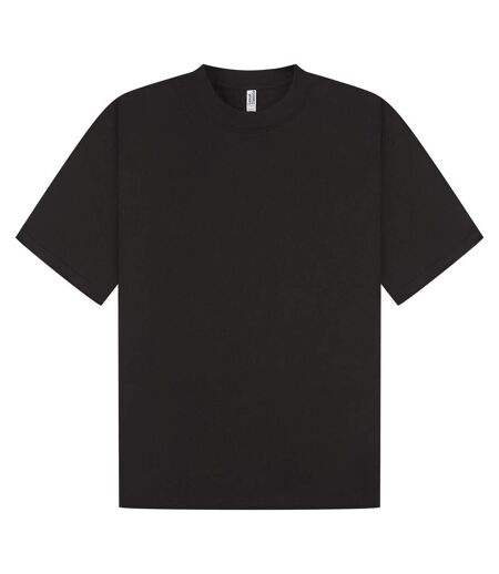 T-shirt oversize unisexe adulte en coton peigné ringspun à encolure allongée noir Casual Classics