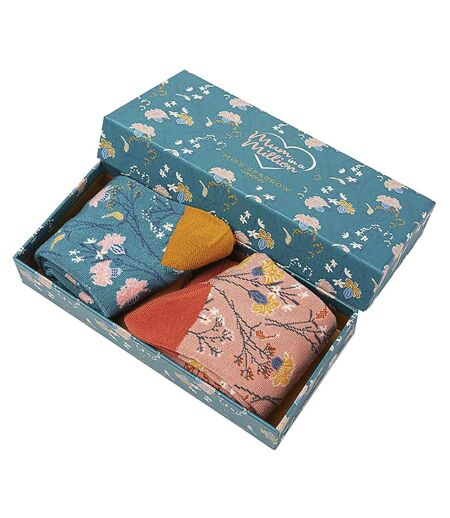 2 Pack Ladies Bamboo Socks for Mum in Gift Box