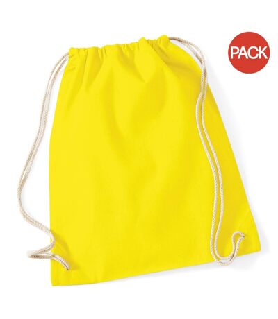 Lot de 2  Sac de gym 12 litres taille unique jaune Westford Mill