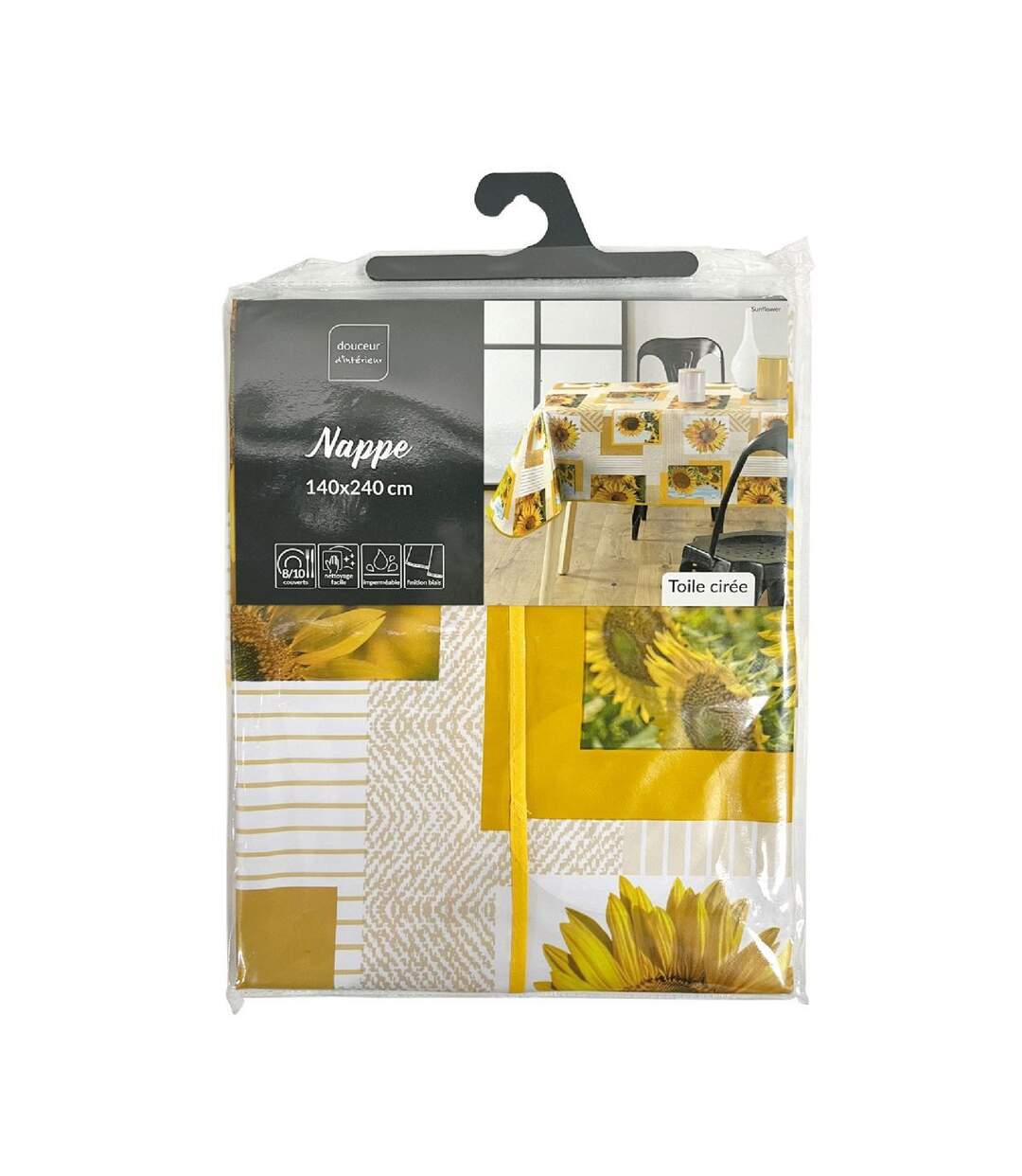 Nappe Toile Cirée Sunflower 140x240cm Jaune-2