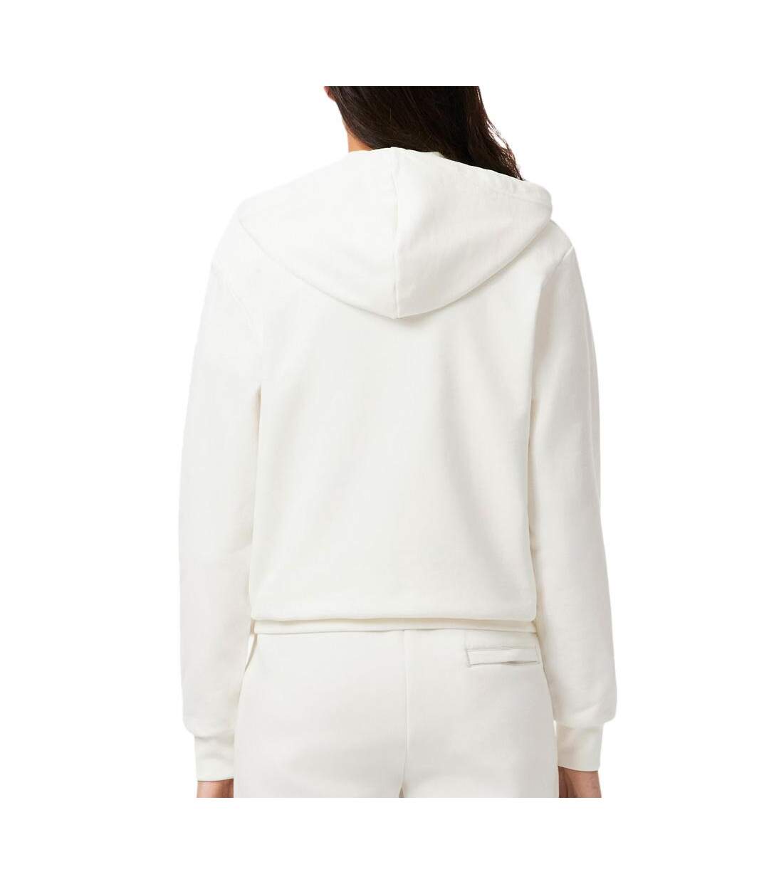 Sweat blanc femme lacostesf5256 - 32-2