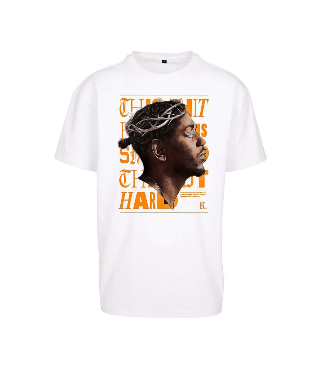 Mens K-dot Oversized T-shirt Blanc Mister Tee-1