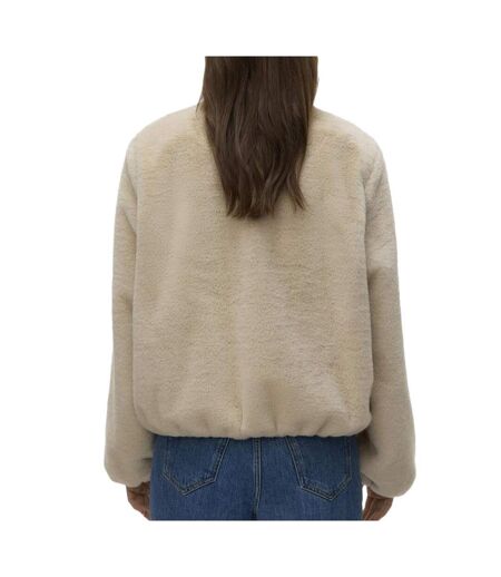 Veste fausse fourrure beige femme vero moda jaliga