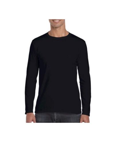 Gildan Mens Soft Style Long Sleeve T-Shirt (Black) - UTBC488