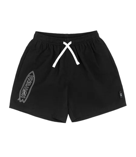 Mens Regular Swim Shorts Black Hot Tuna