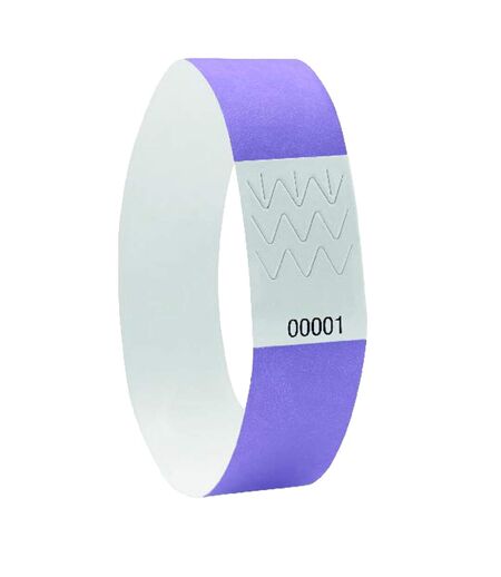 Pack of 10  Tyvek wristband  one size violet MidOcean