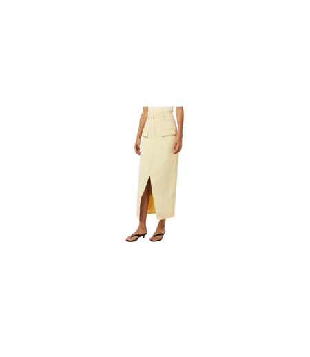 Womens/ladies The Ultimate  Fitted Midi Skirt Lime Cream Muse