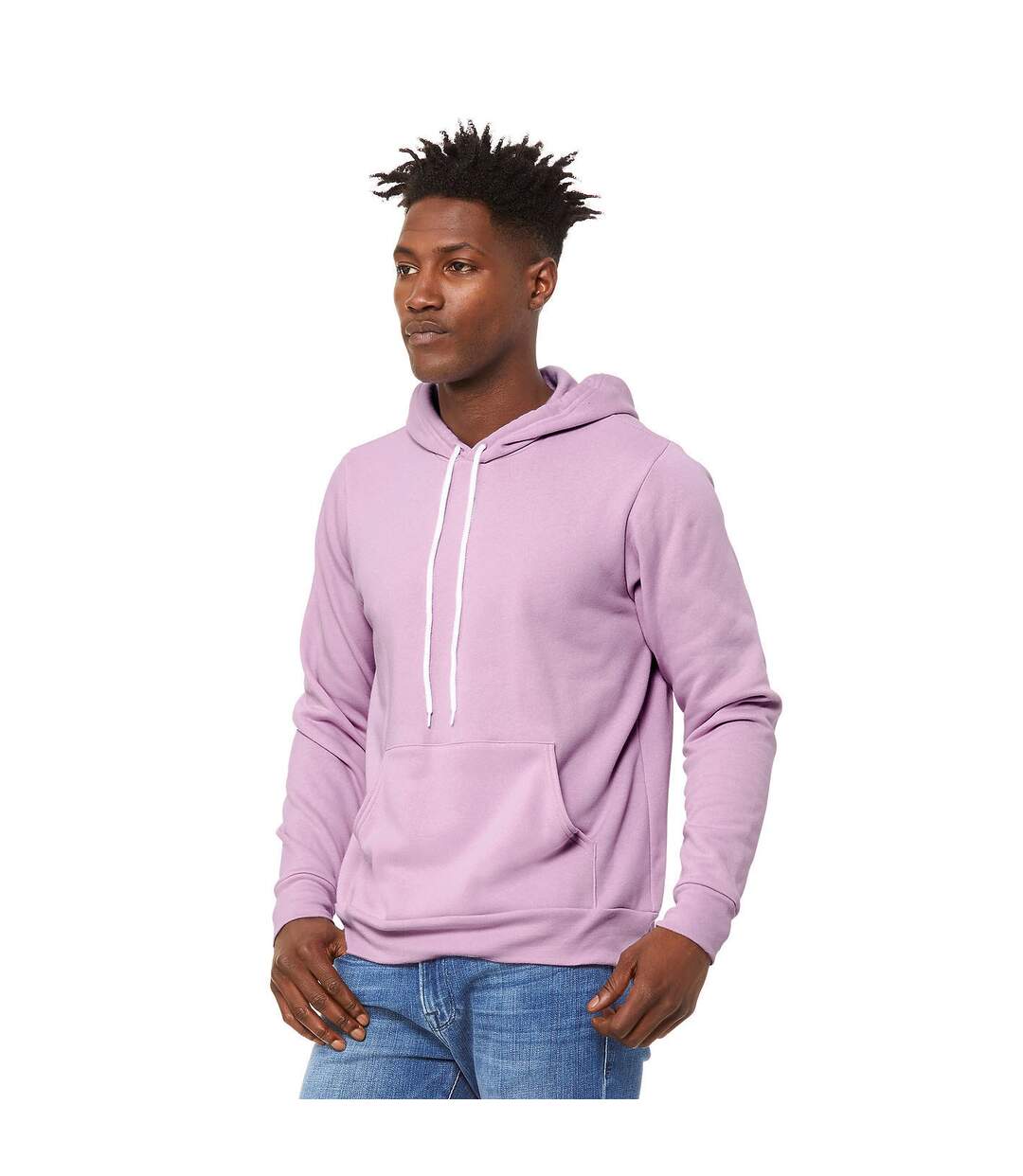 Sweatshirt polaire à capuche unisexe lilas Bella + Canvas