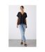 Dorothy Perkins Womens/Ladies Button Rolled Sleeves Blouse (Black) - UTDP2348