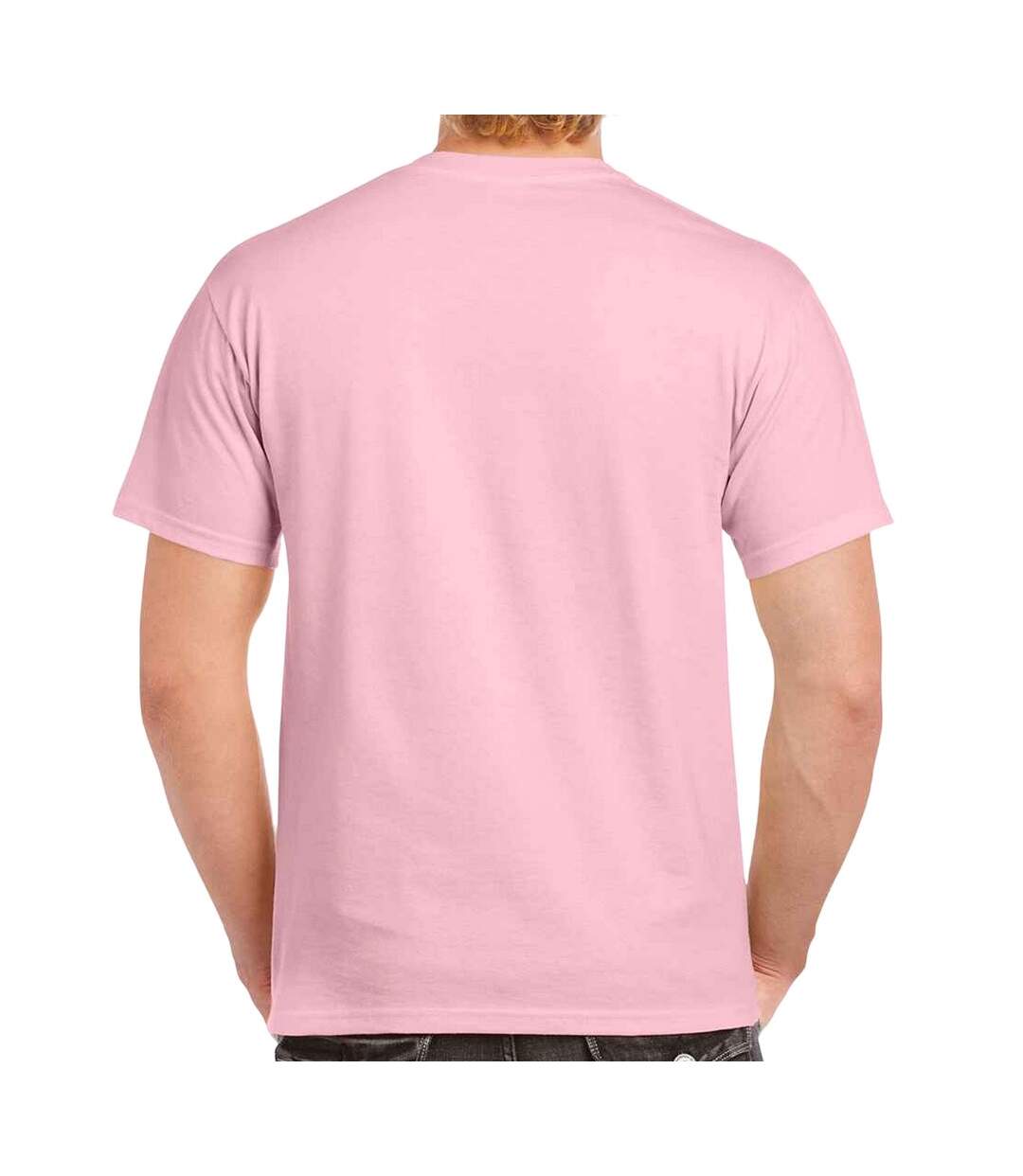 Mens heavy cotton t-shirt light pink Gildan