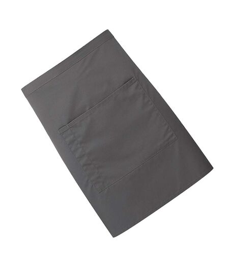 Colours front pocket waist apron one size dark grey Premier