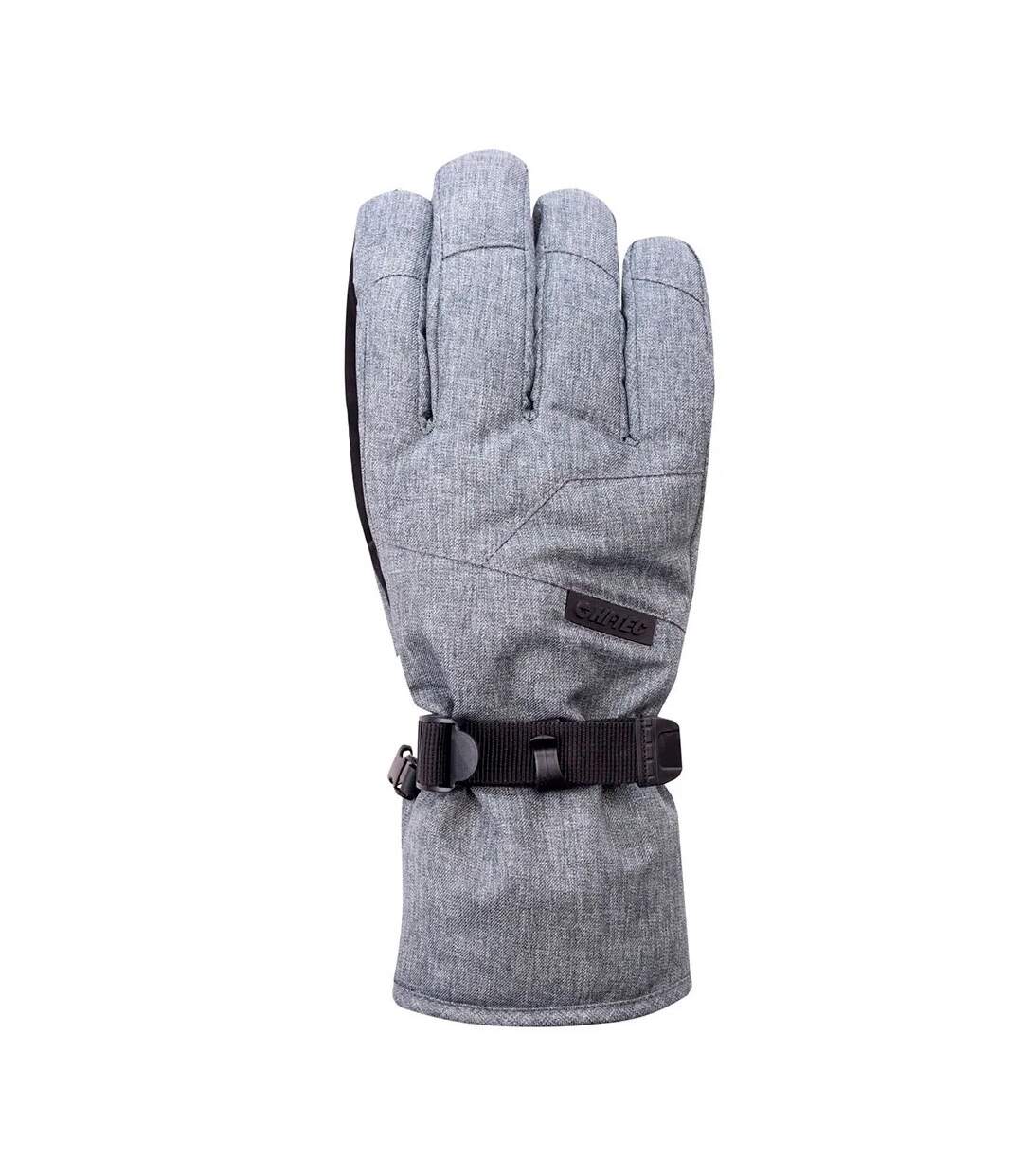 Unisex Adult Malpo Ski Gloves Light Grey Melange Hi-Tec-1