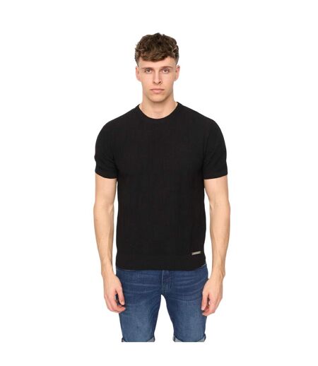 Mens Littleton Knitted T-shirt Black Duck And Cover
