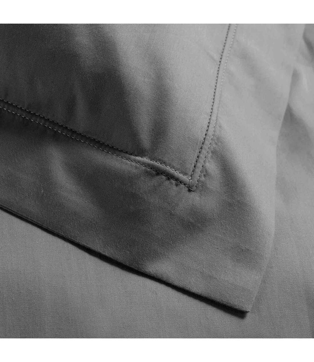 Taie d'Oreiller Percaline 50x70cm Gris Acier-3