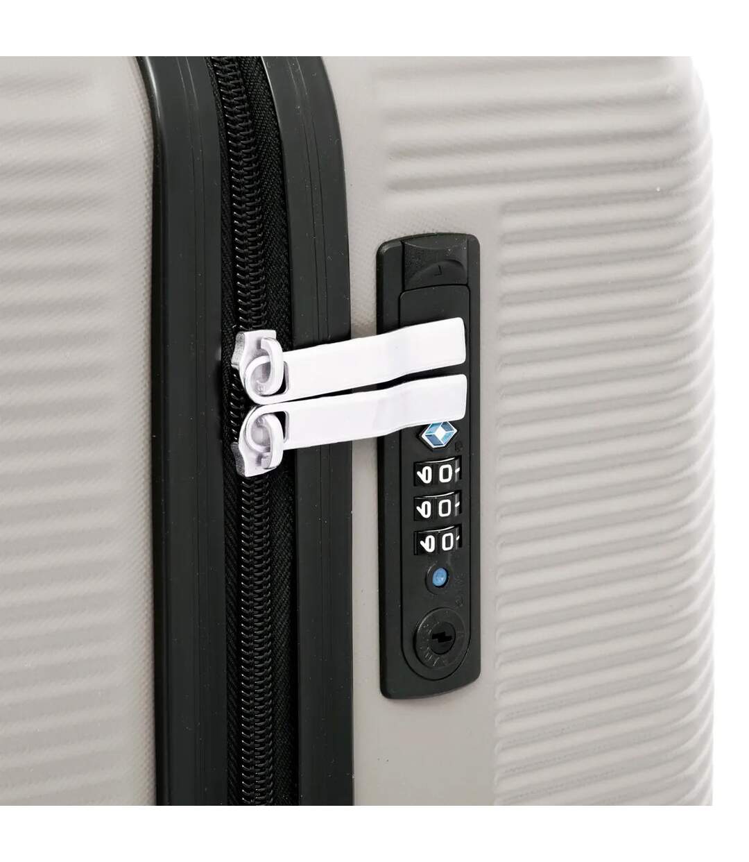 Lot de 3 Valises Rigides à Roulettes Travel 77cm Beige-4