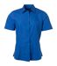 chemise popeline manches courtes - JN679 - femme - bleu roi