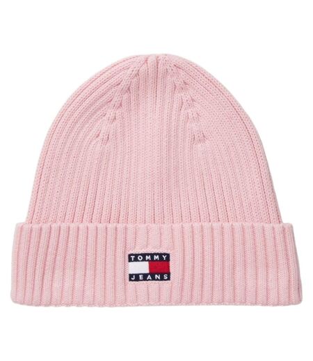 Bonnet Motif/style Logo Et Drapeau Rose Tommy Jeans