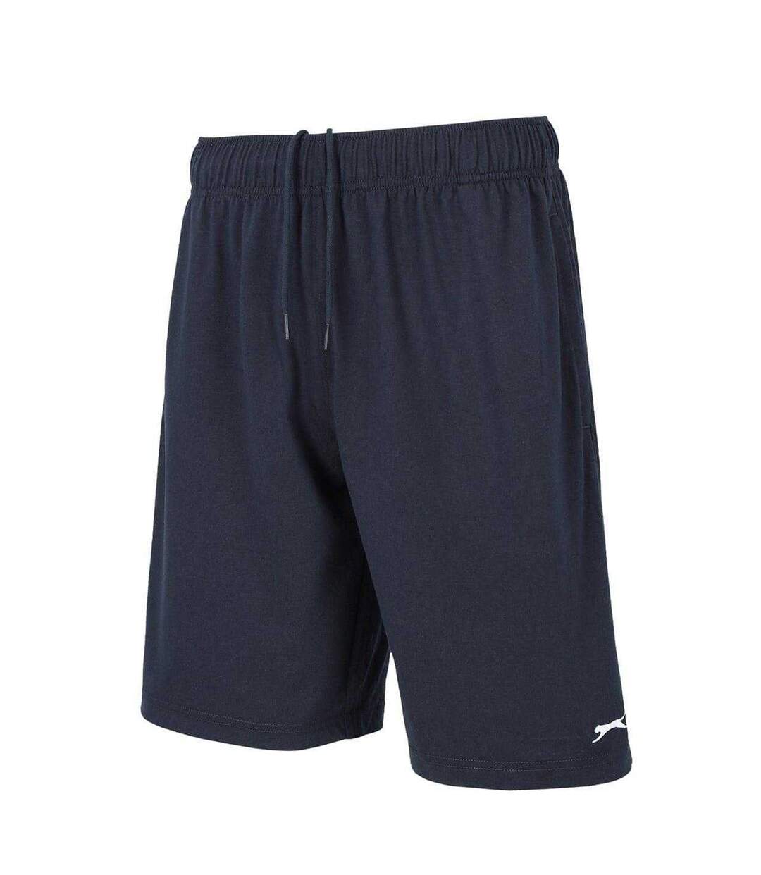 Mens Cotton Blend Casual Jersey Shorts Navy Slazenger-3