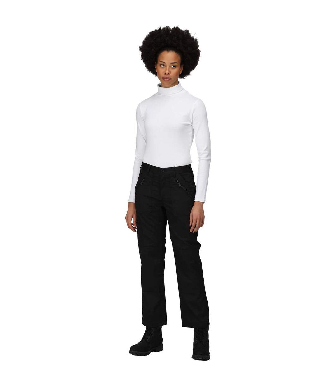Womens/ladies Pro Action Stretch Trousers Black Regatta Professional-1
