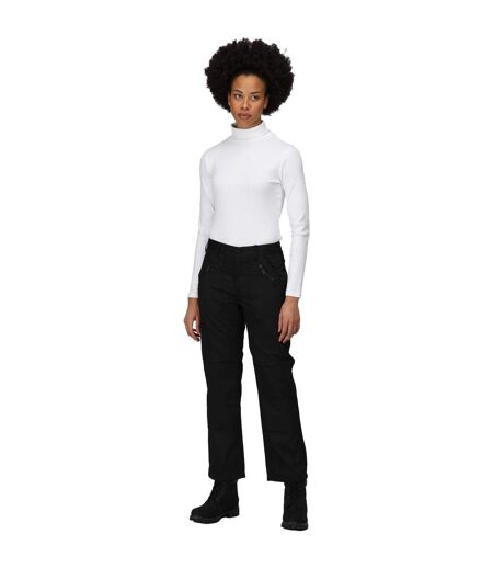 Womens/ladies Pro Action Stretch Trousers Black Regatta Professional