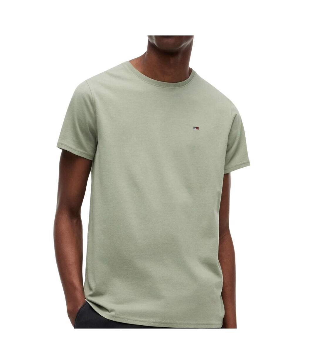 T-shirt vert homme tommy hilfiger tjm xslim jersey-1