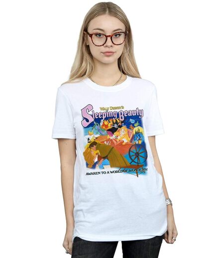 Disney - T-shirt SLEEPING BEAUTY COLLAGE POSTER - Femme (Blanc) - UTBI18137