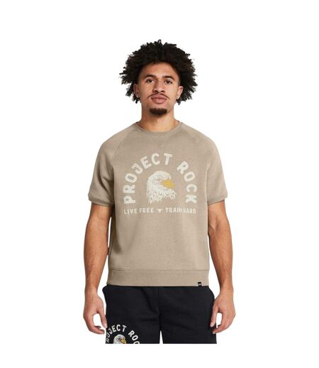Mens Project Rock Eagle Regular T-shirt Brown Under Armour
