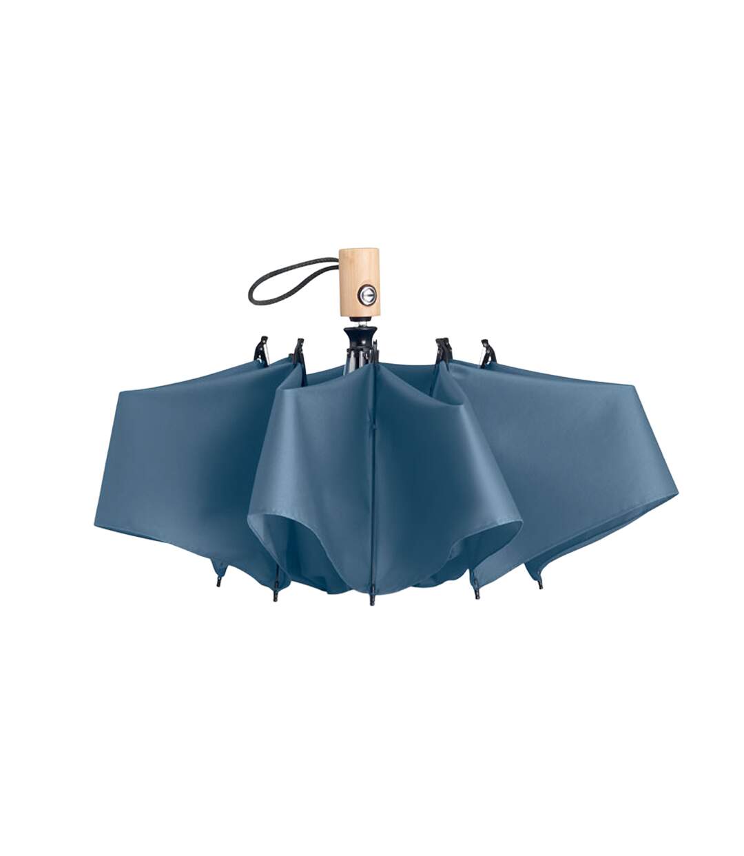 Leeds Bamboo 190t Folding Umbrella One Size Blue MidOcean-1