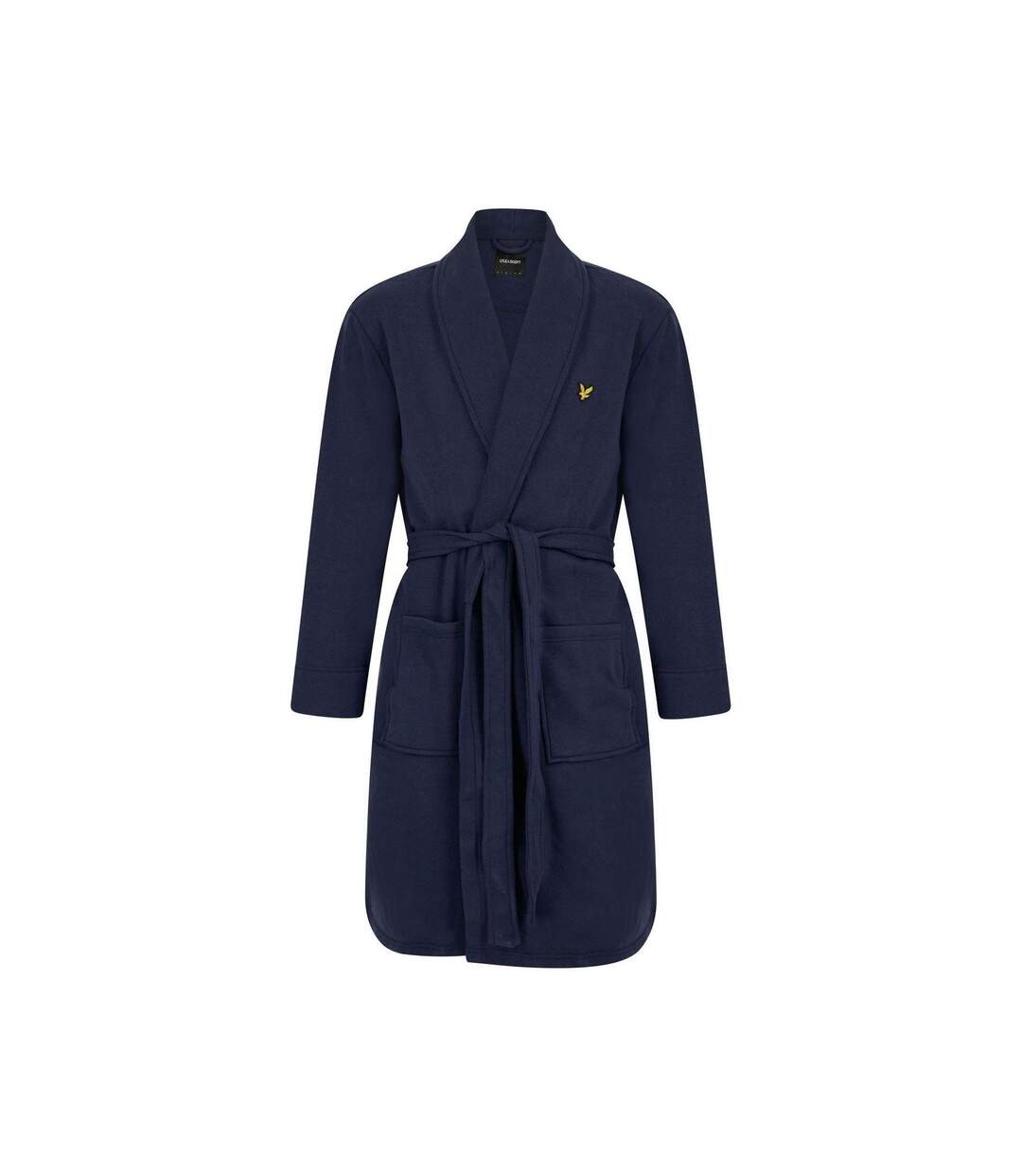 Robe De Chambre Motif/style Logo Brodé Homme Bleu Sombre Lyle & Scott-1