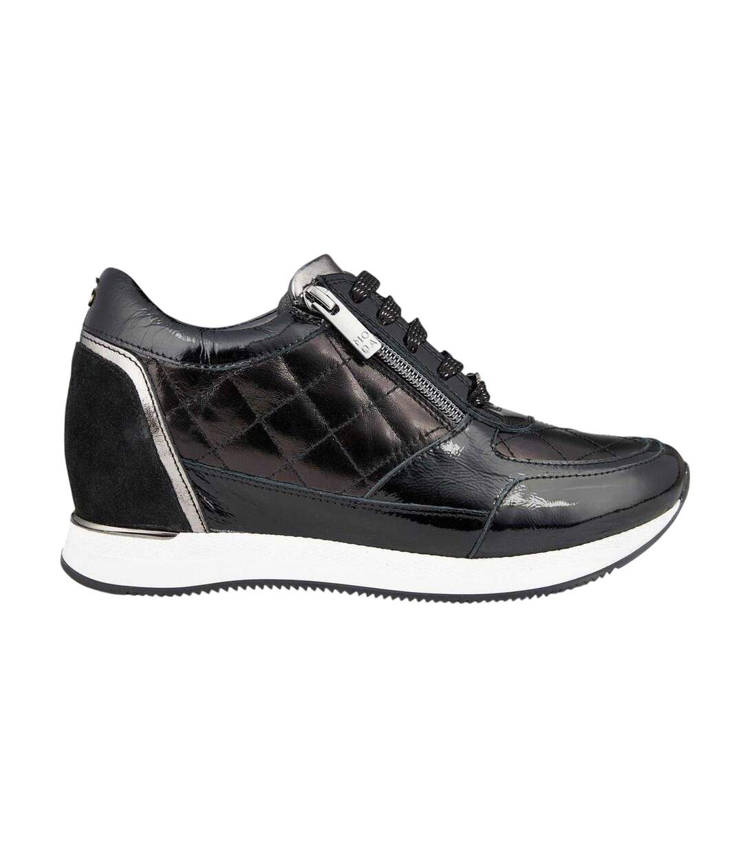 Baskets Motif/style Matelassé Femme Noir Mod-1