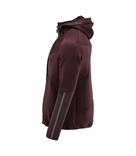 Mens Customised Hooded Fleece Jacket Bordeaux Mascot