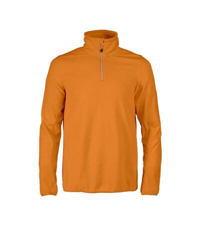Mens Railwalk Half Zip Fleece Top Orange Printer RED