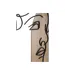 Décoration Murale Encadrée David Profil 80cm Naturel & Noir-4