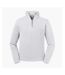 Russell Mens Authentic Zip Neck Sweatshirt (White)