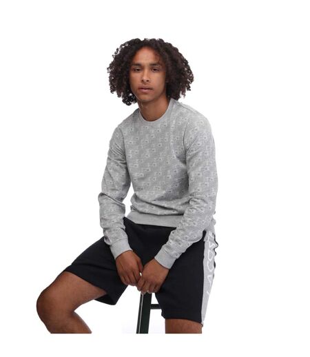 Mens loungewear sweatshirt grey Lacoste