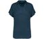 Polo en lin - Femme - PATS221 - bleu peacock-1