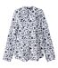 Womens/ladies Natine Large Floral Lightweight Shirt Navy White Regatta-2