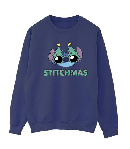 Disney Sweat Femme/Ladies Lilo & Stitch Stitchmas Glasses Sweatshirt (Bleu marine) - UTBI23129