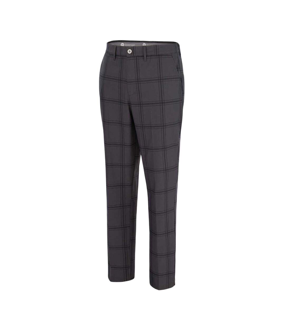 Pantalon De Golf Motif/style À Carreaux Homme Anthracite Slazenger-3
